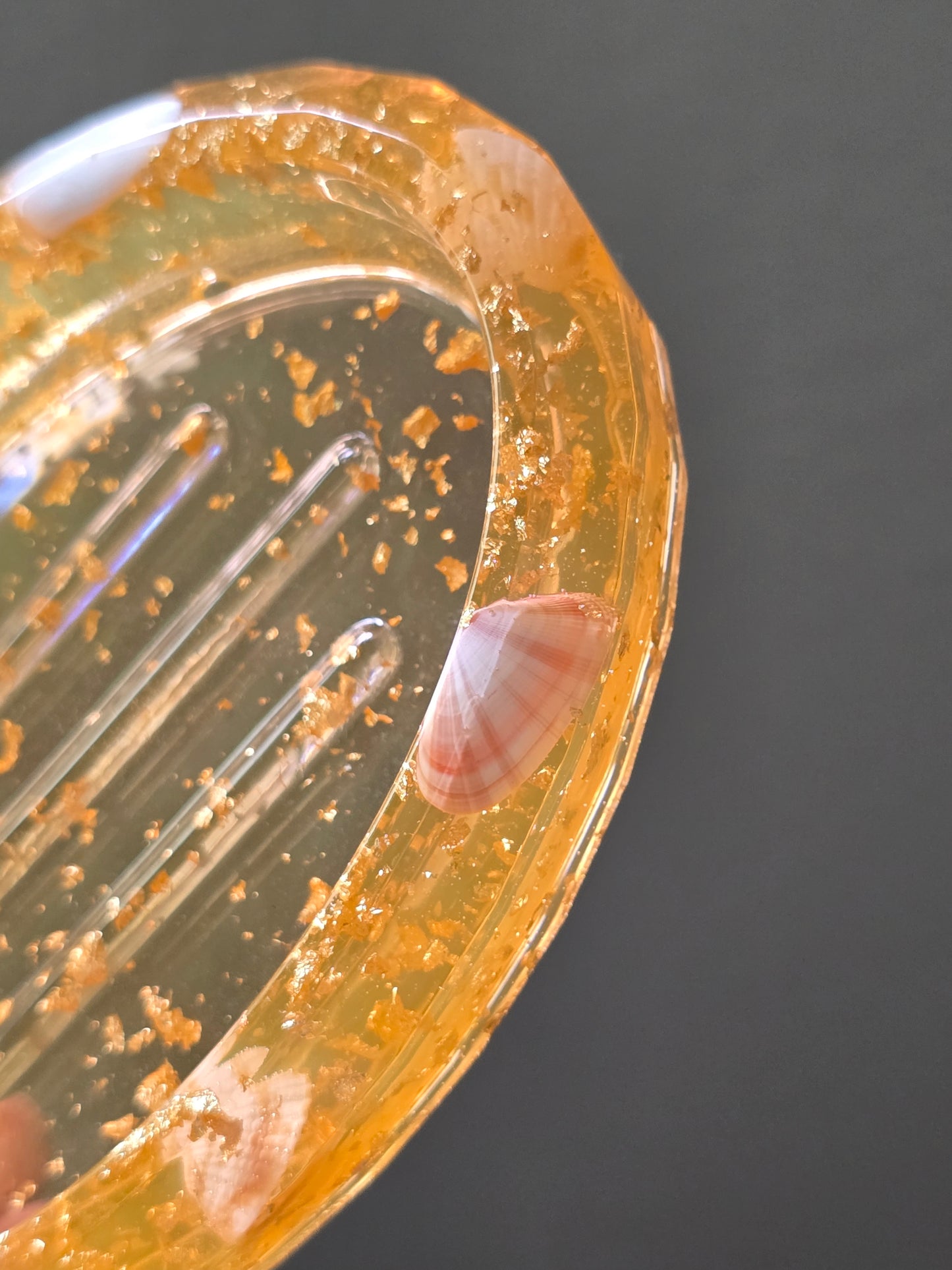 Orange Oval Soap Dish
