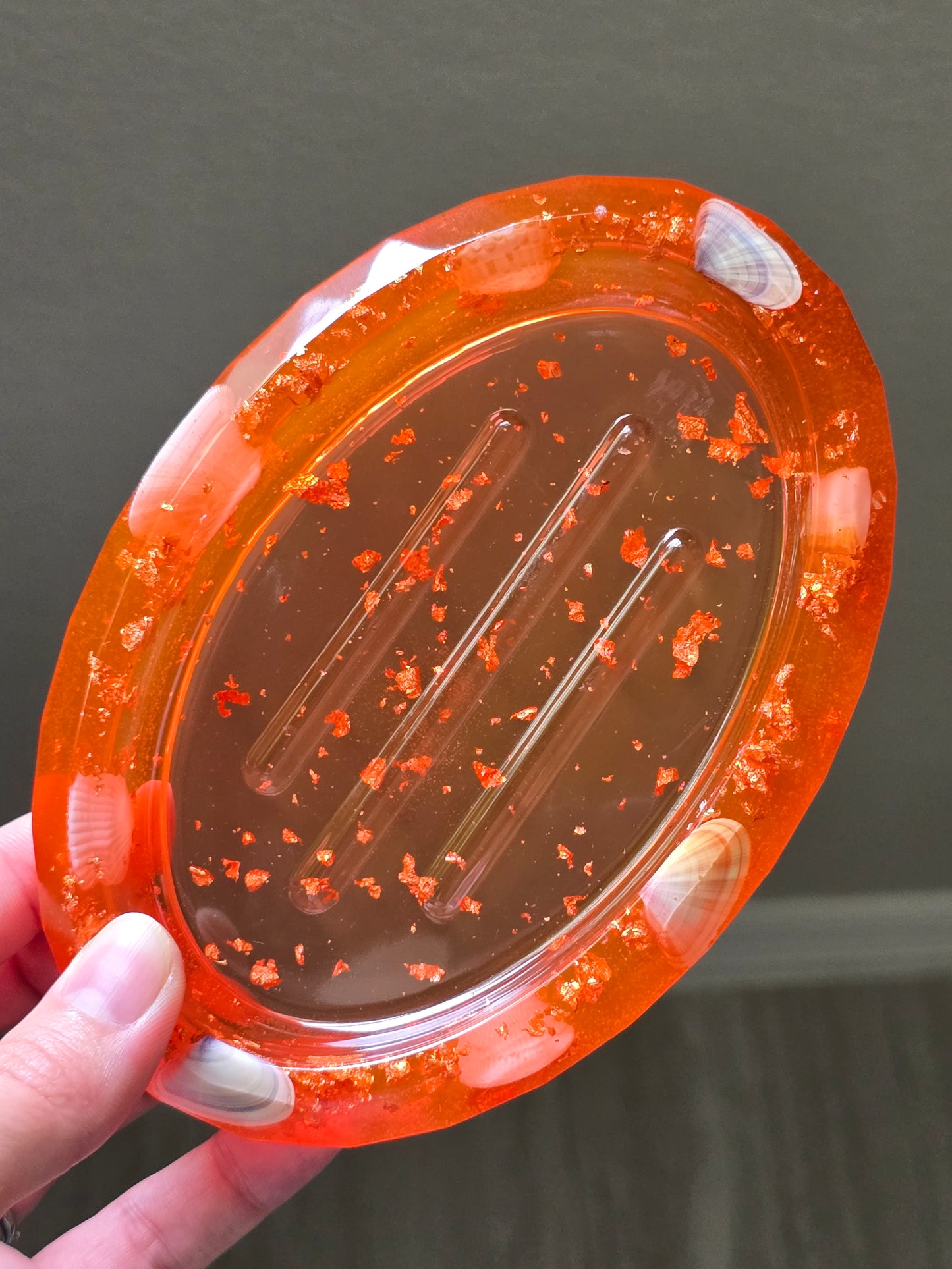 Hot Red Oval Soap Dish