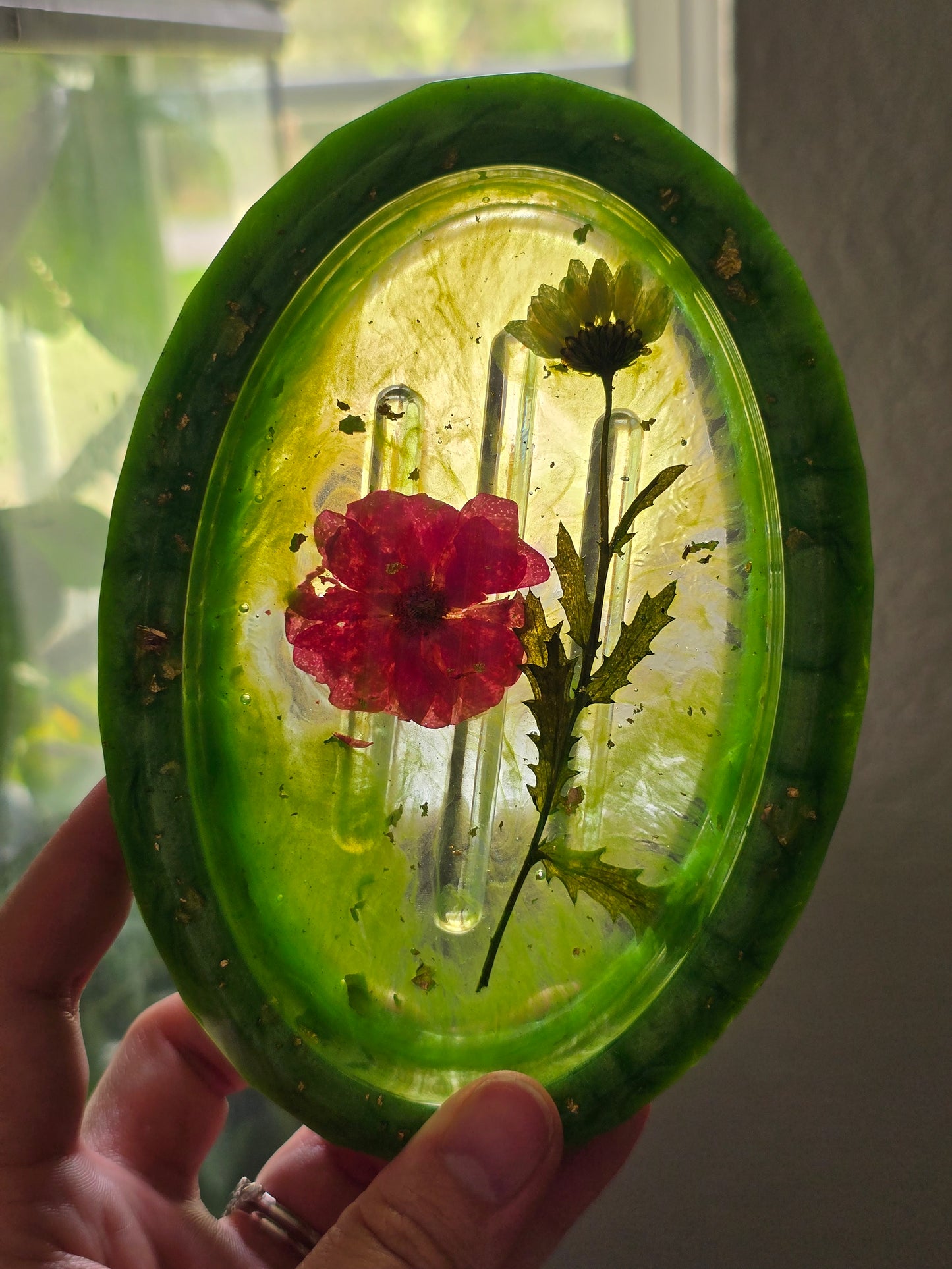 Lime Green Oval Soap Dish