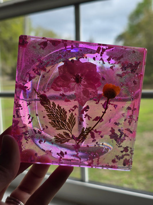 Hot Pink Square Soap Dish
