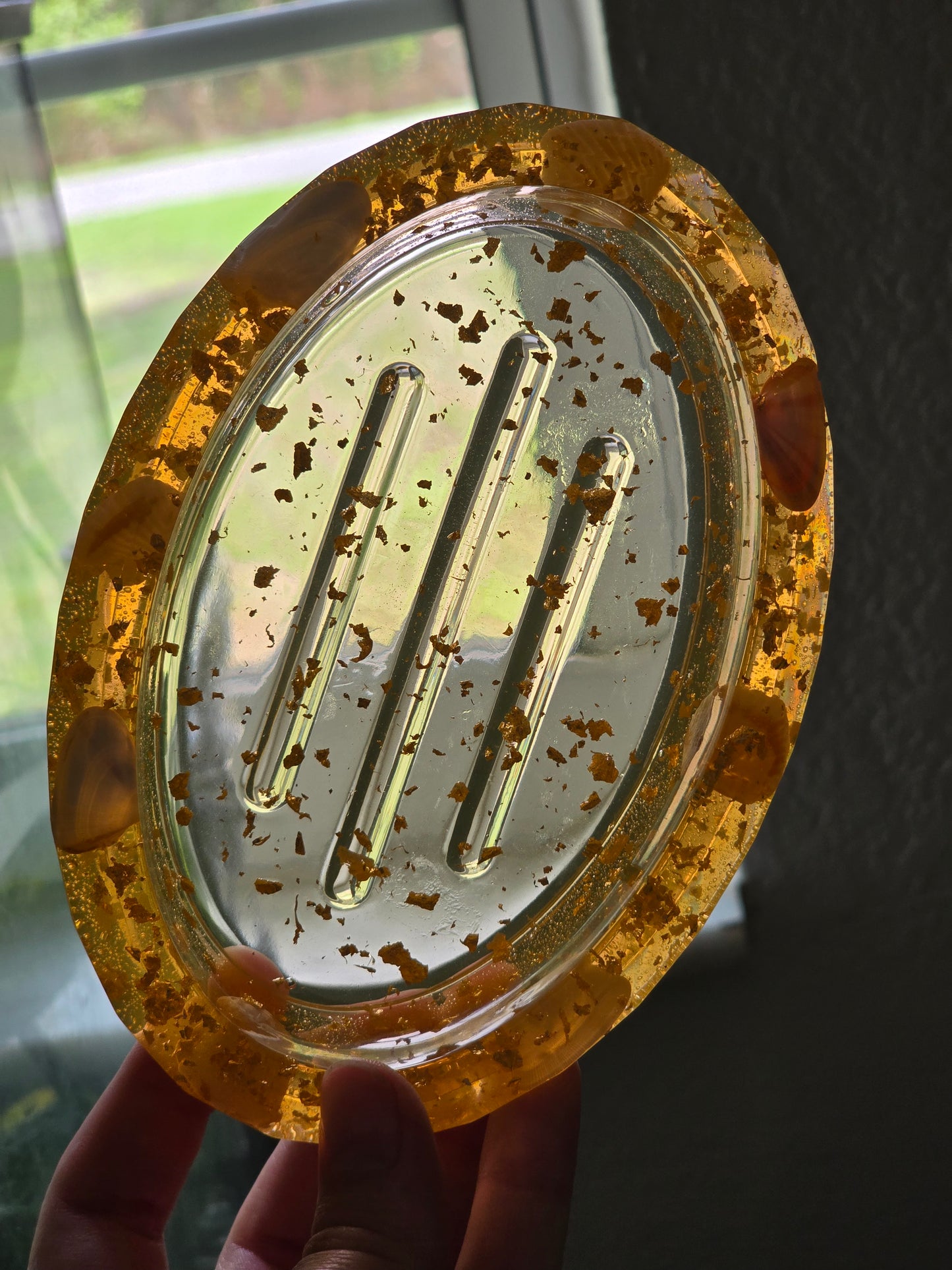 Orange Oval Soap Dish