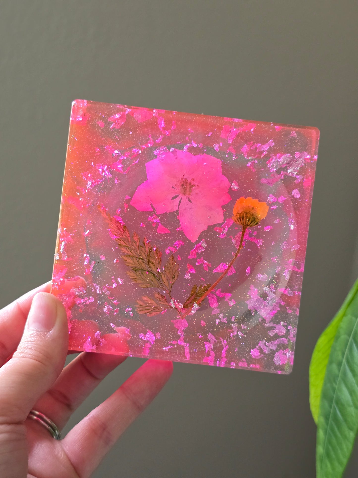 Hot Pink Square Soap Dish