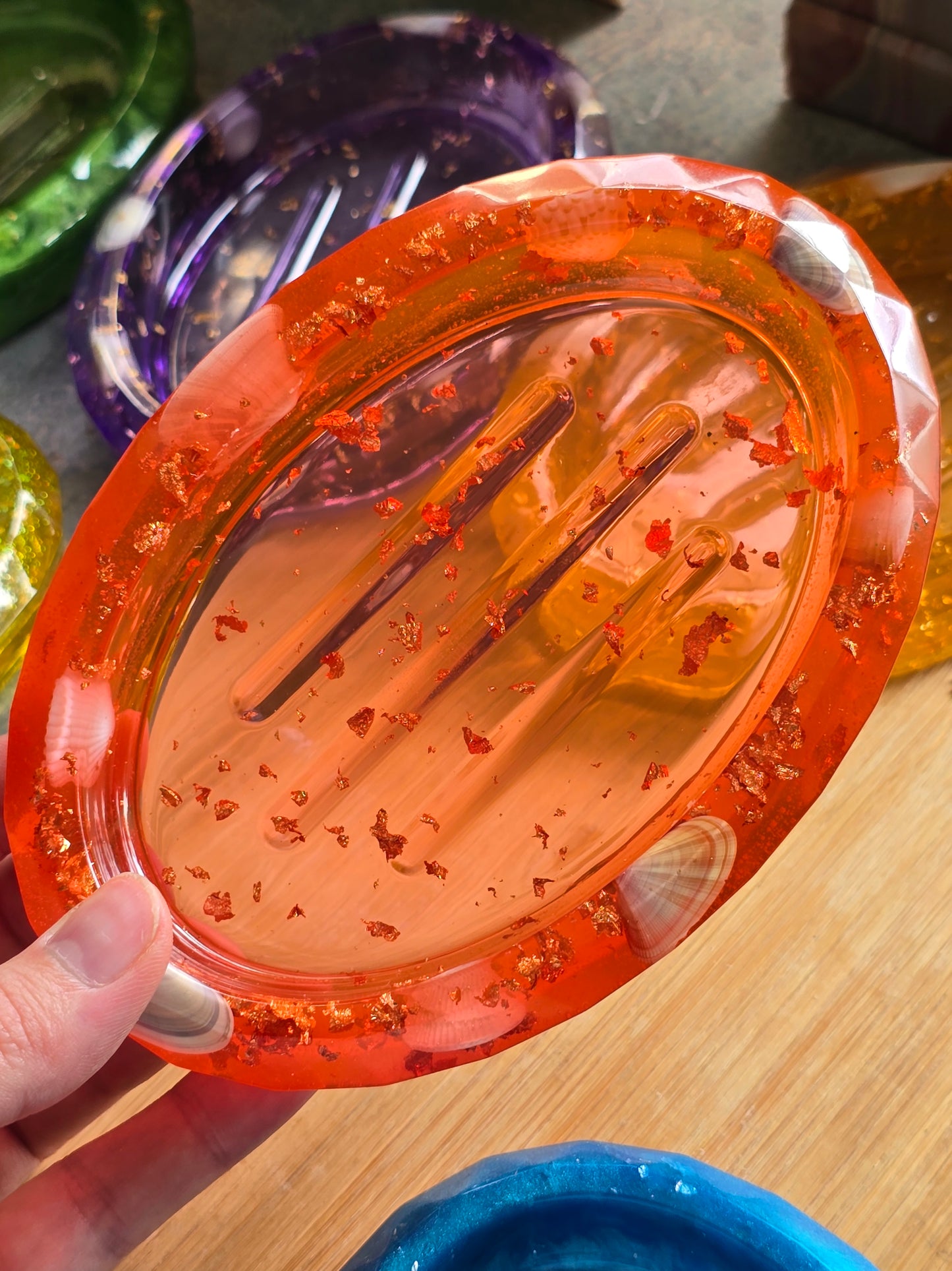 Hot Red Oval Soap Dish