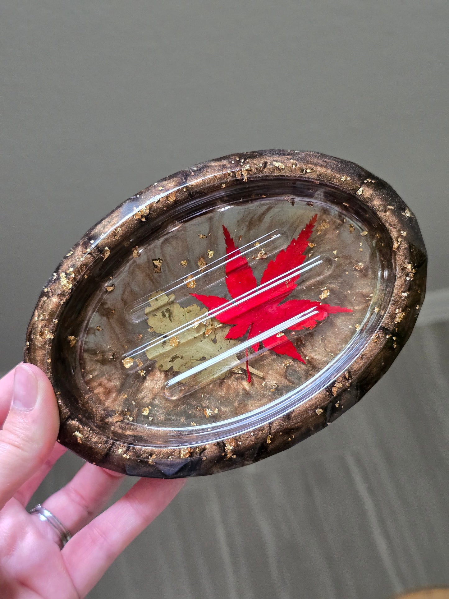 Brown Oval Soap Dish