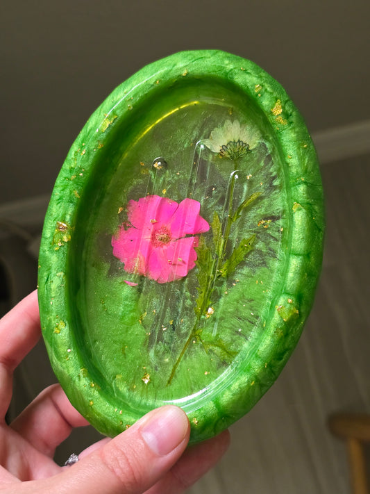 Lime Green Oval Soap Dish