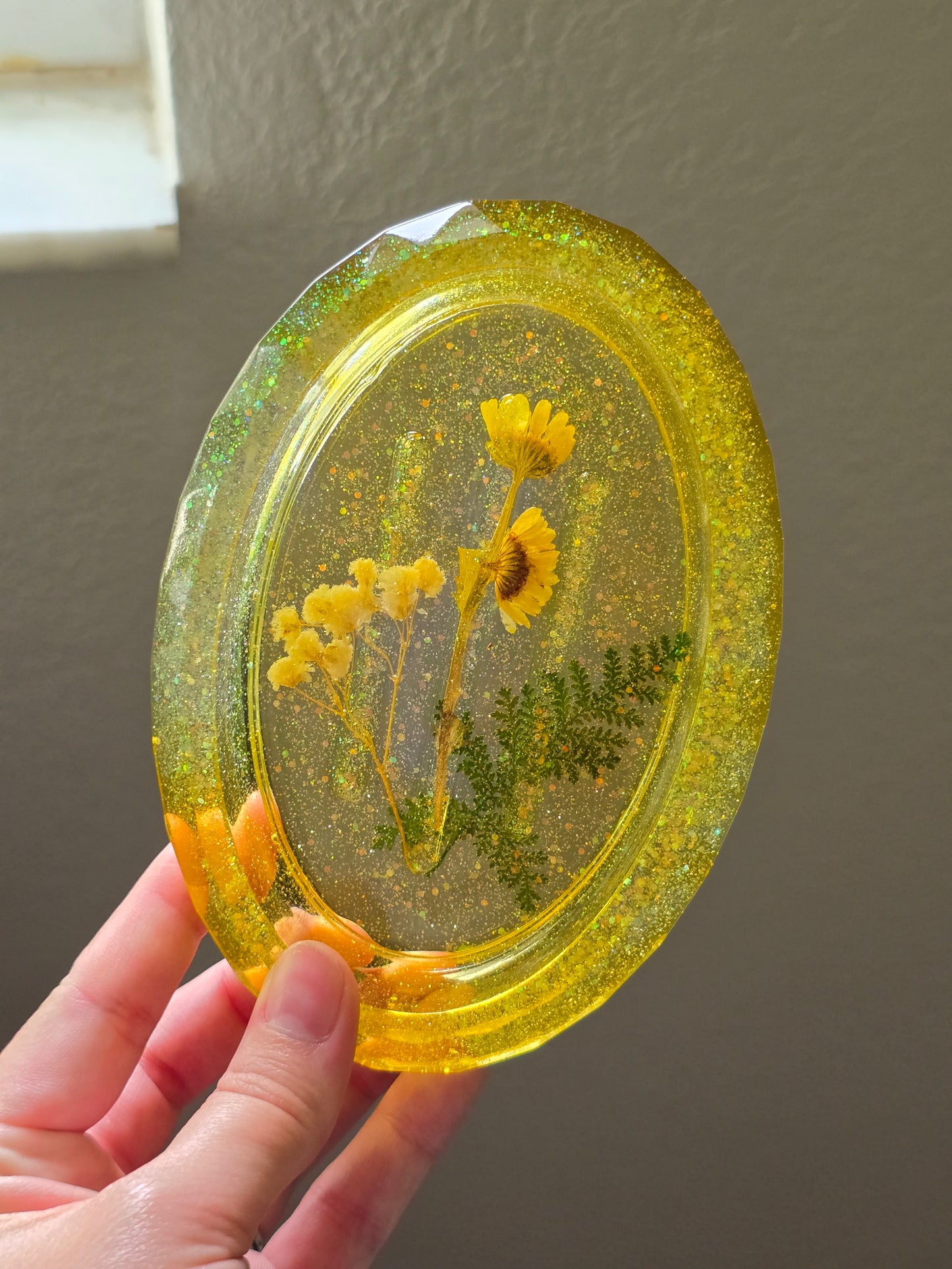 Yellow Oval Soap Dish