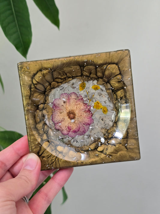 Olive Green Square Soap Dish
